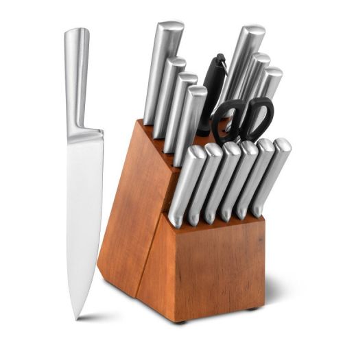 16-Piece Stainless Stee Kitchen Knife Set with Sharpener 16-Piece Stainless Stee Kitchen Knife Set with Sharpener